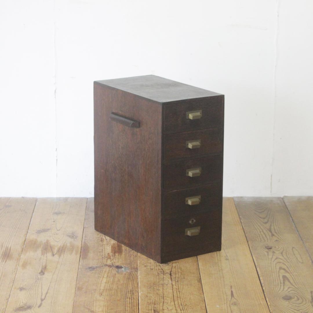 レトロ 引き出し 抽斗 5杯 ドロワー 収納 小物入れ レターケース A4 木製