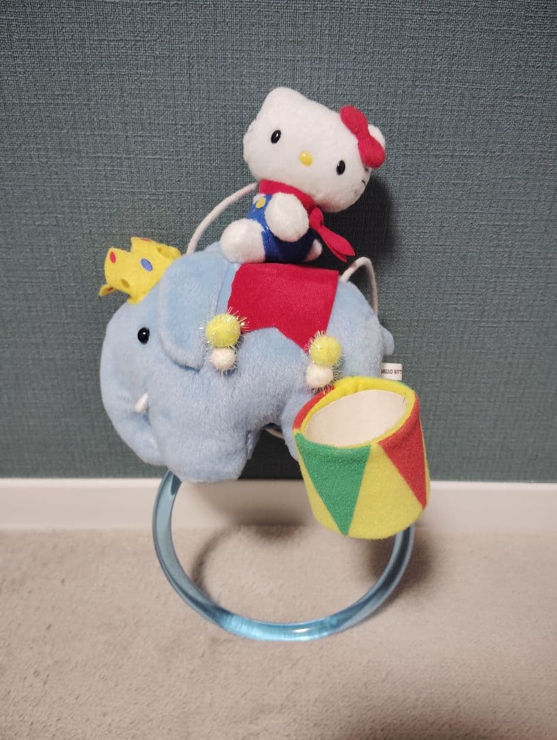 激レア　ぞう　キティ　ぬいぐるみ　タオルハンガー　サーカス　象に乗ったキティ
