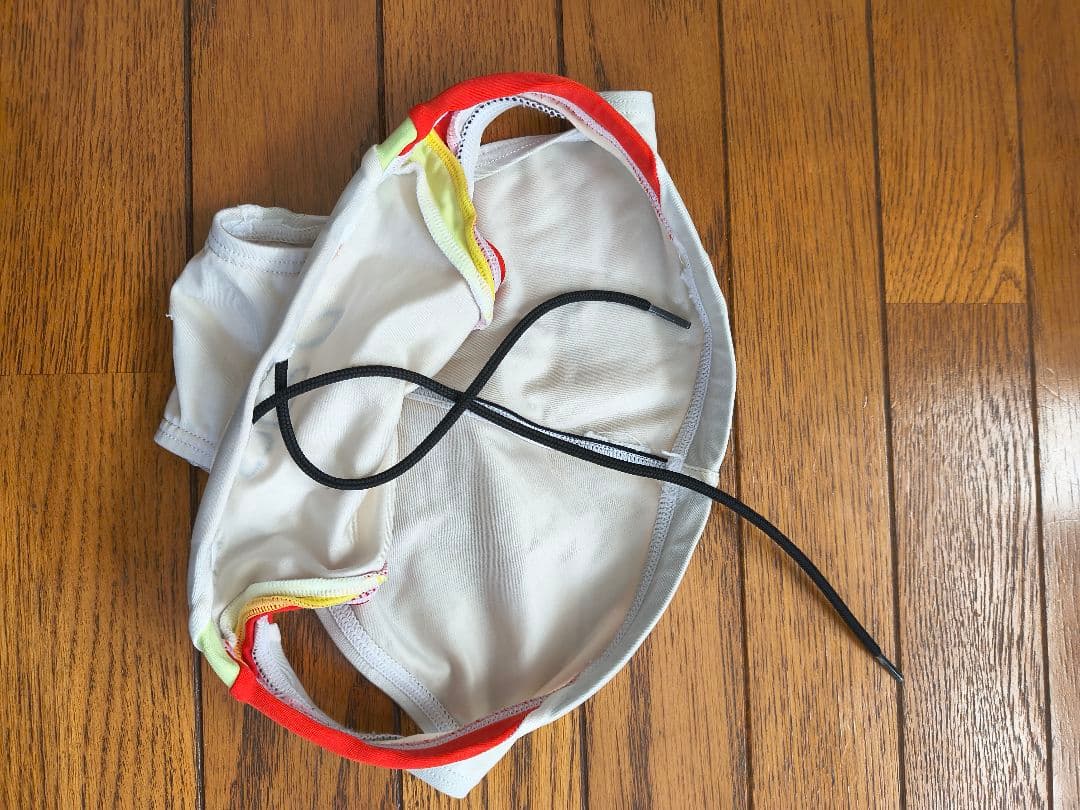 asics 競泳水着 ホワイト/レッド/イエロー