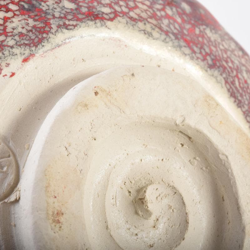 茶道具　箕面焼　松田志典作　辰砂　茶碗　共箱　C　7201