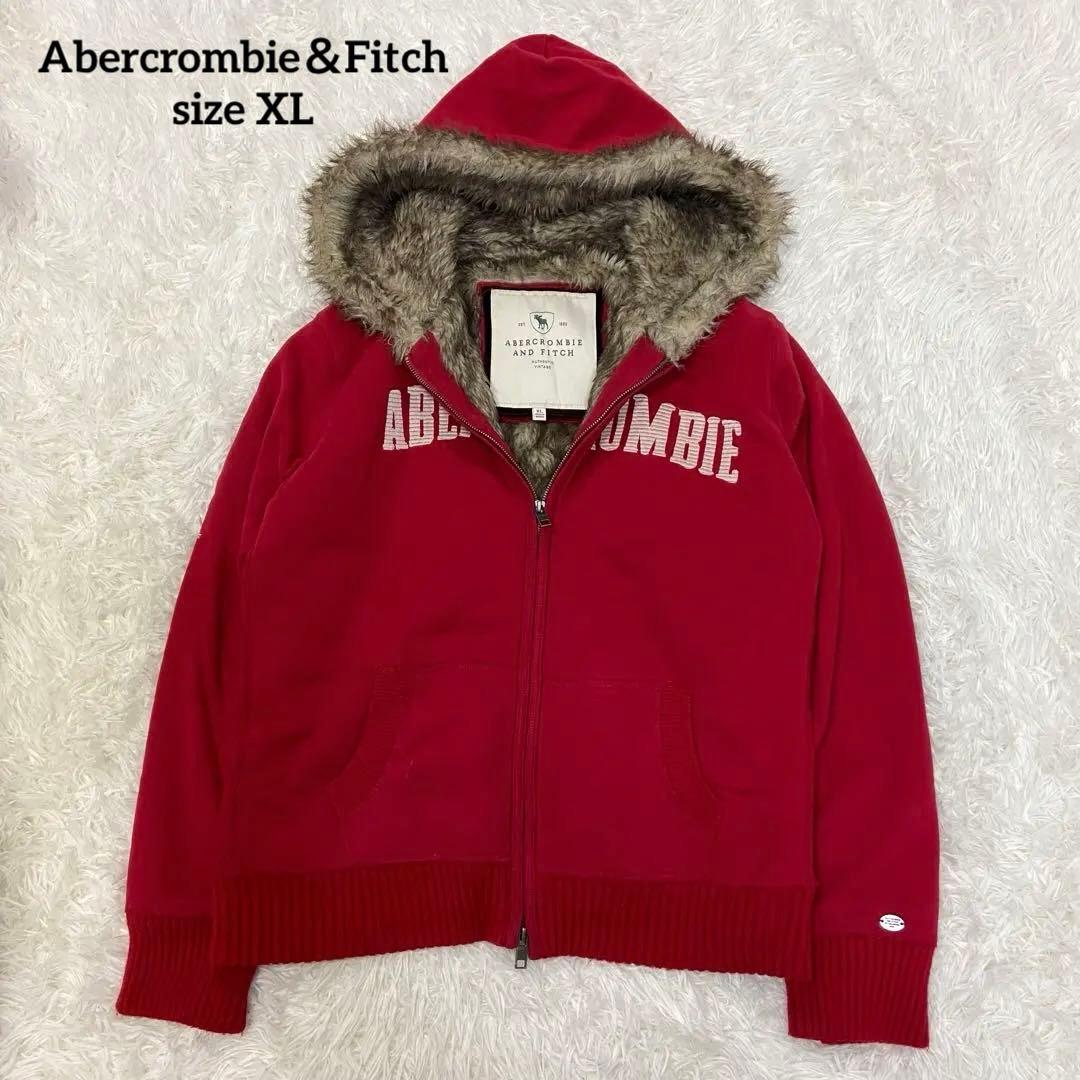00s アバクロ ファー裏地 フルジップ パーカー シャギーY2K