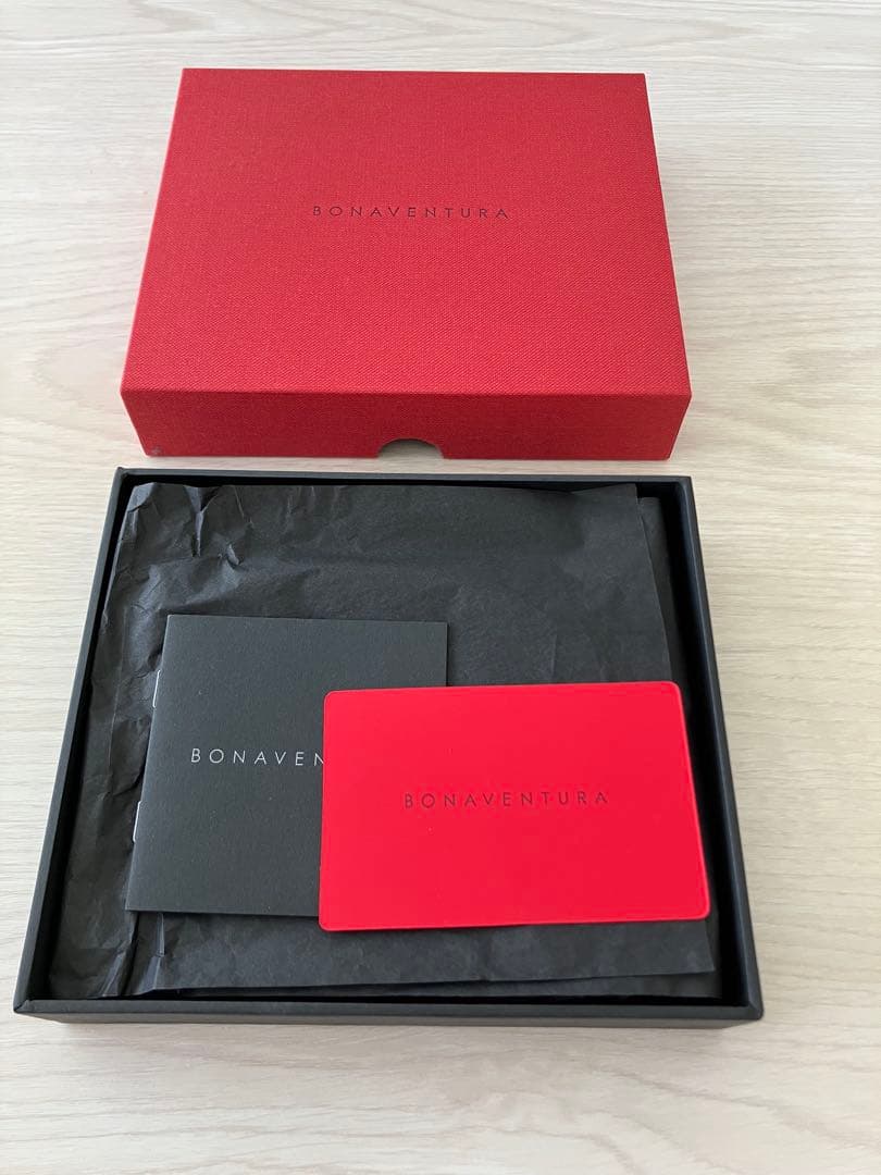 美品　BONAVENTURA 二つ折り財布　グレージュ　ピンク　バイカラー