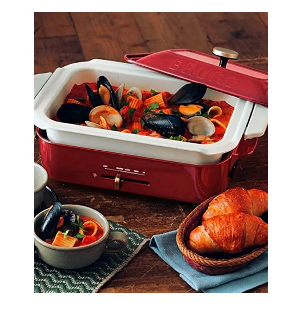 BRUNO ブルーノ ホットプレート グランデ ホワイト 専用深鍋セット