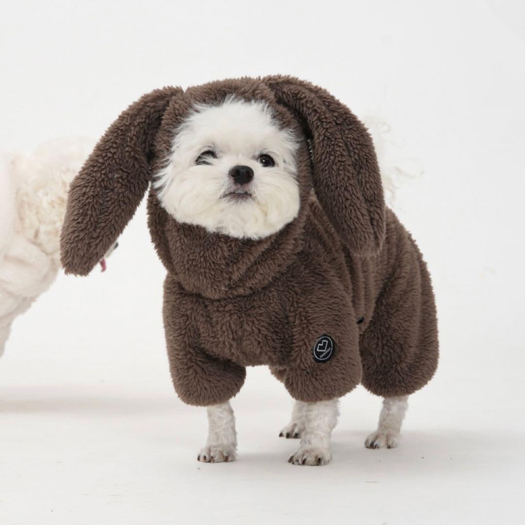 犬服・アクセサリー SSOOOK - BOA RABBIT COVERALL / BROWN / S