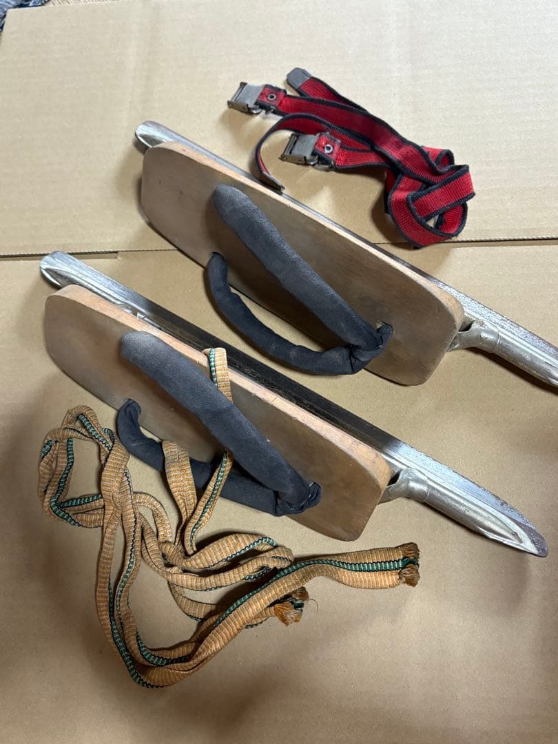 レトロ 下駄 スケート靴 アンティーク