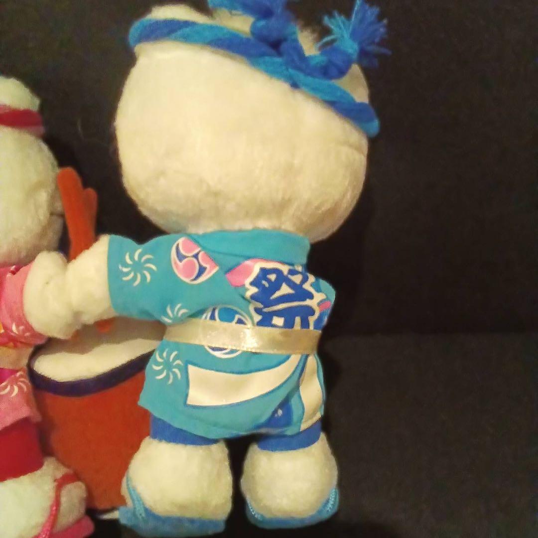 ハローキティ&ディアダニエル　ペア　お祭りシリーズ 太鼓 ぬいぐるみ