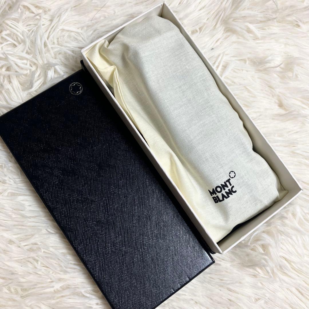 【美品】MONTBLANC モンブラン ペンケース レザーブラック 付属品付き