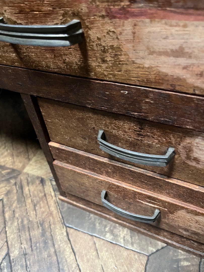 文机 昭和レトロ 当時物 インテリア アンティーク ビンテージ 勉強机