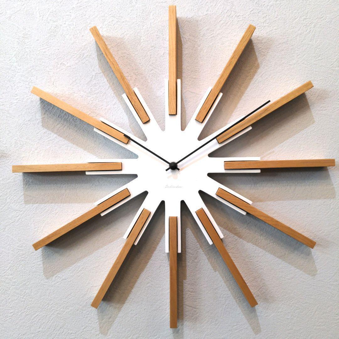 【新品】 インターフォルム 掛け時計 シリオ CL-3346 ホワイト 44㎝