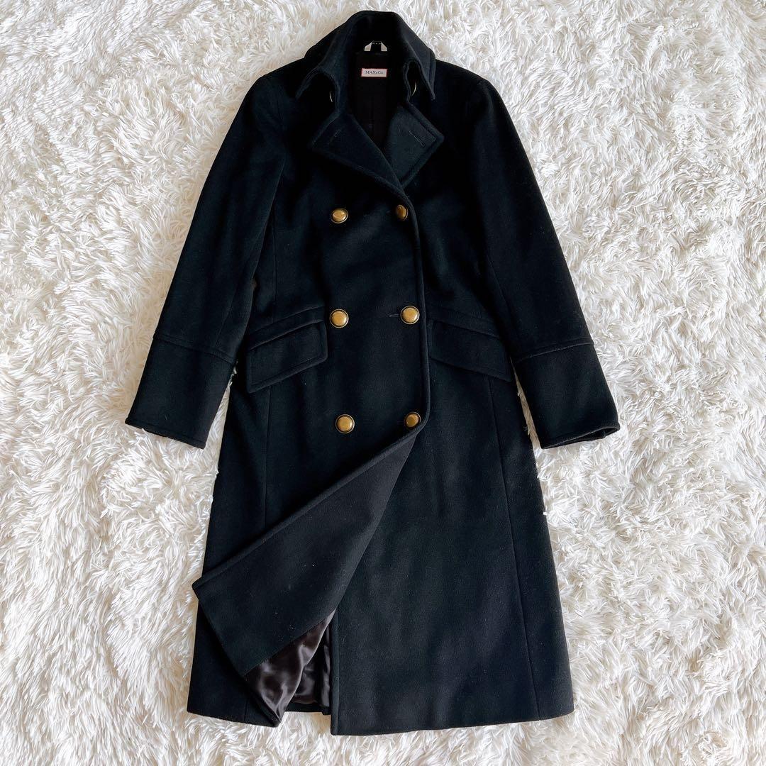 美品　MAX&Co　ブラック　ナポレオンコート　38