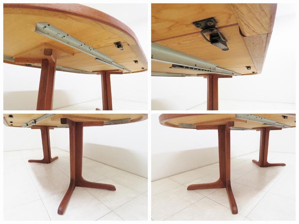 北欧 デンマーク ヴィンテージ エクステンション ダイニングテーブル チーク拡張