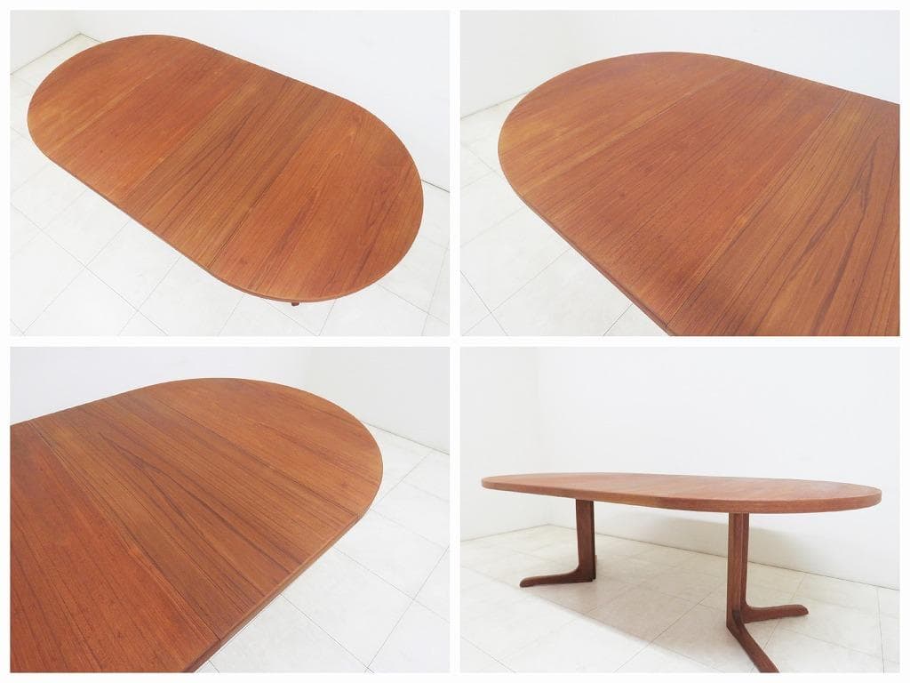 北欧 デンマーク ヴィンテージ エクステンション ダイニングテーブル チーク拡張