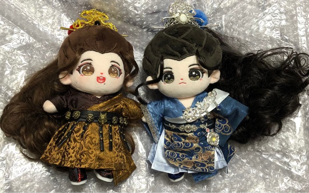 絶版レア　王一博　肖戦　肖战　ぬいぐるみ　20cm  本体ペア＋ウィッグ+古装