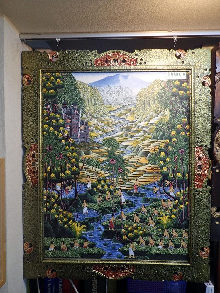 インドネシアの田園風景＿絵画