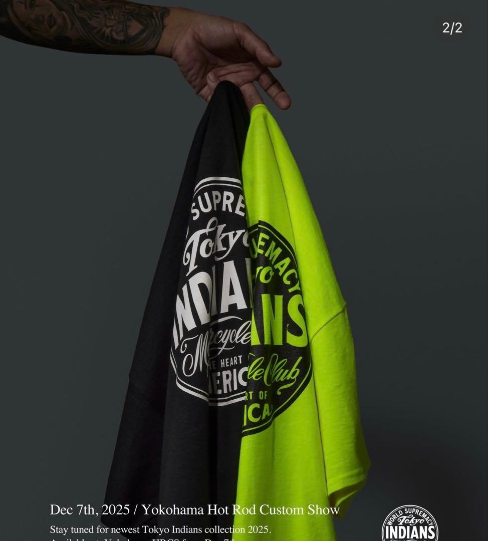 G*E様 東京インディアンズ　蛍光黄色　Tシャツ　hrcs205