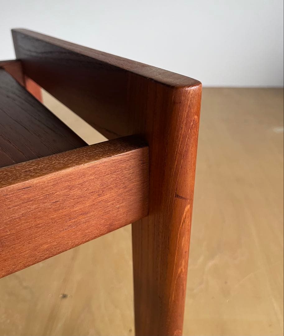 北欧デザイン オットマン 美品 チーク無垢材 ヴィンテージ家具