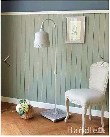 フランスより　浮かびあがる薔薇の模様　Coquecigruesのフロアランプ