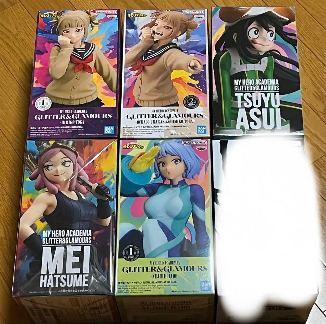 匿名配送ヒロアカプライズフィギュア グリグラ トガ 梅雨 ねじれ 発目 出久