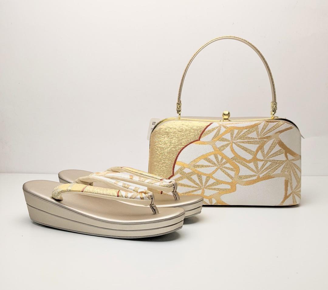 草履 バッグ セット 古典 正絹 帯地 振袖 フォーマル フリーサイズ u16