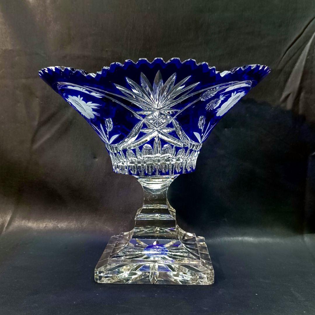 DRESDEN ドレスデン 草花模様 カット コンポート 盛り皿