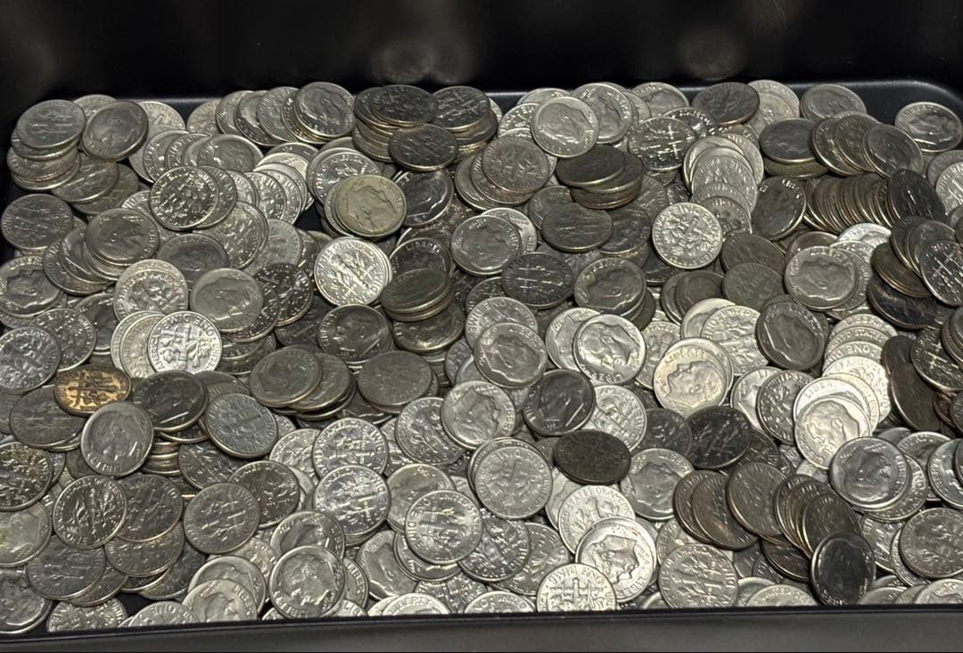 アメリカ　ルーズベルトダイム　10セント硬貨　まとめ 約600枚　外国