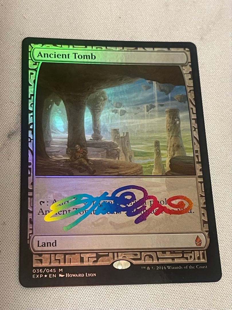 【レインボーサインFoil】《古えの墳墓/Ancient Tomb》[EXP]