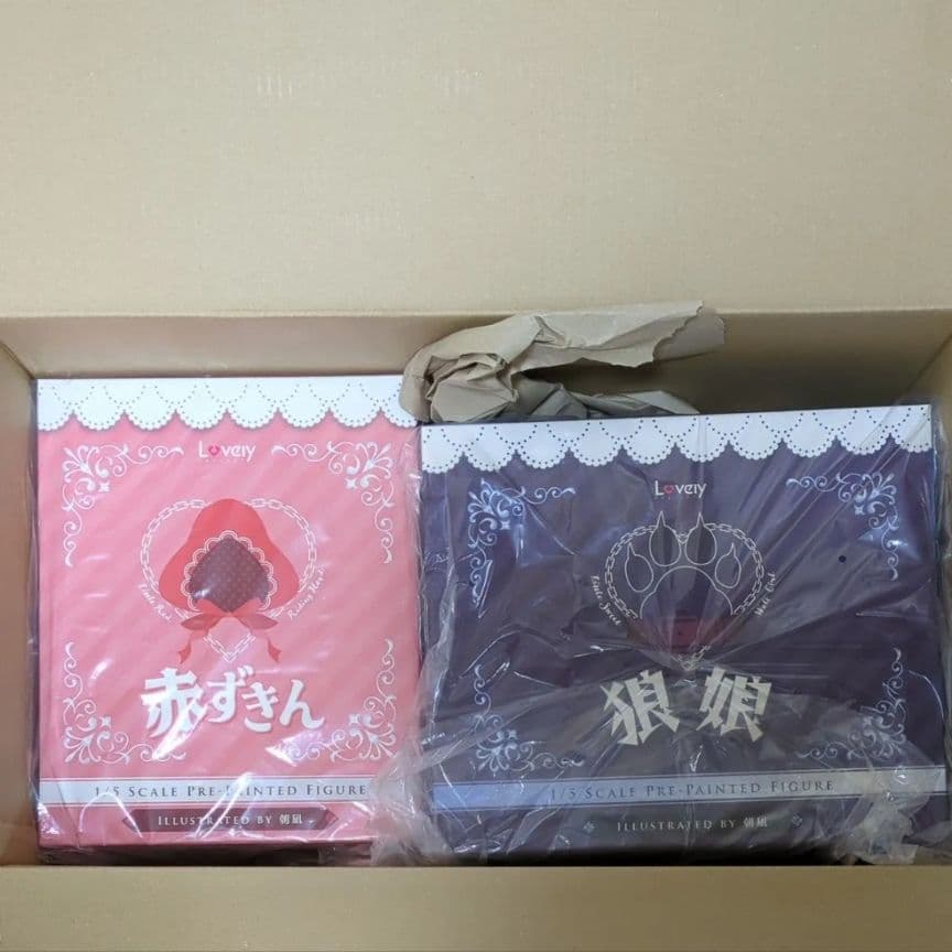 朝凪　赤ずきんと狼娘　 (サイズ：高さ21cm)