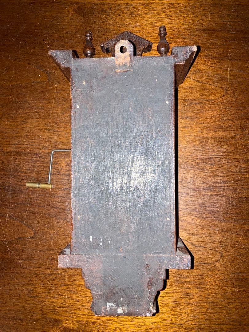 ユンハンスモデル　(極レア)小型サイズ 柱時計です。(文字盤ホーロー)