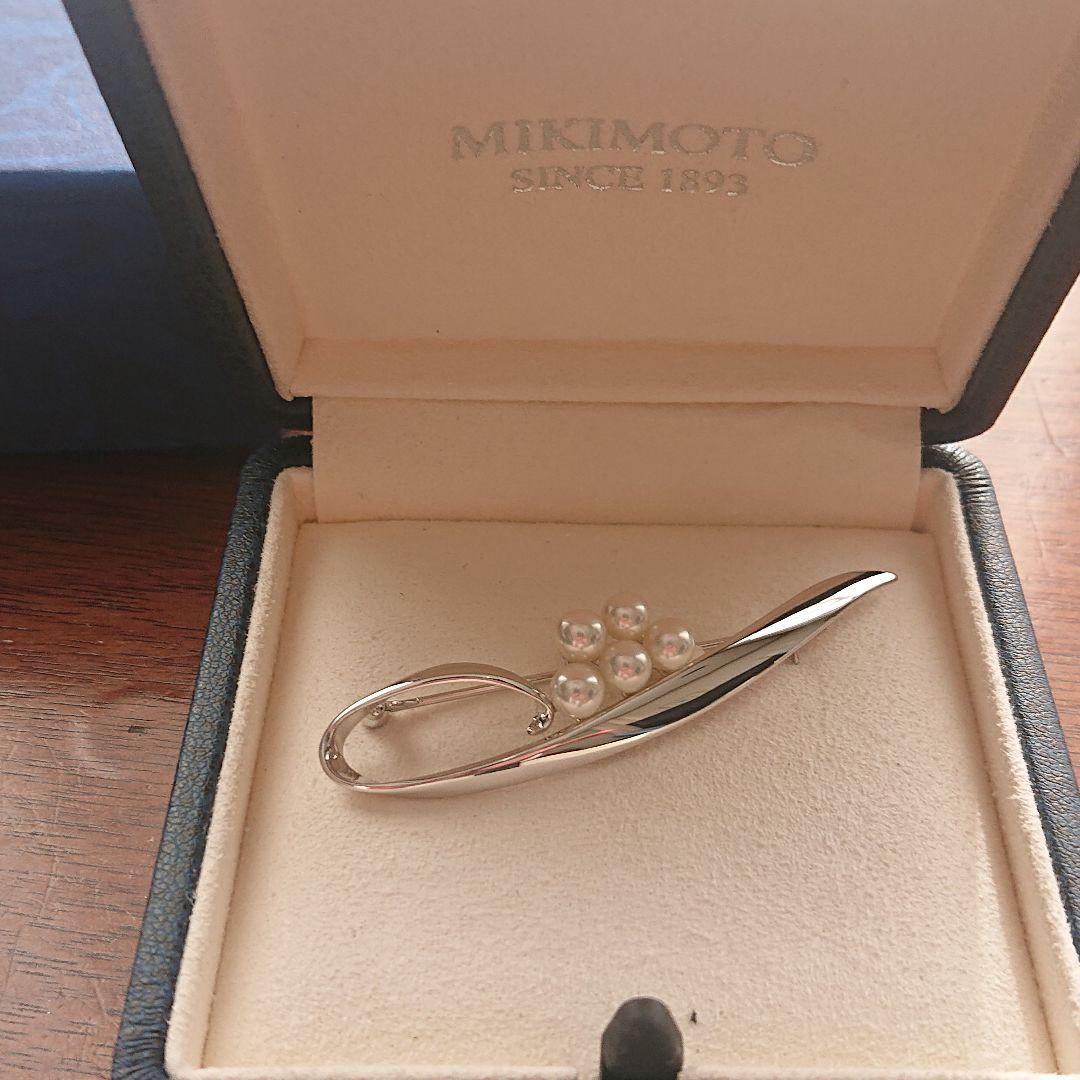 MIKIMOTO シルバー パール ブローチ