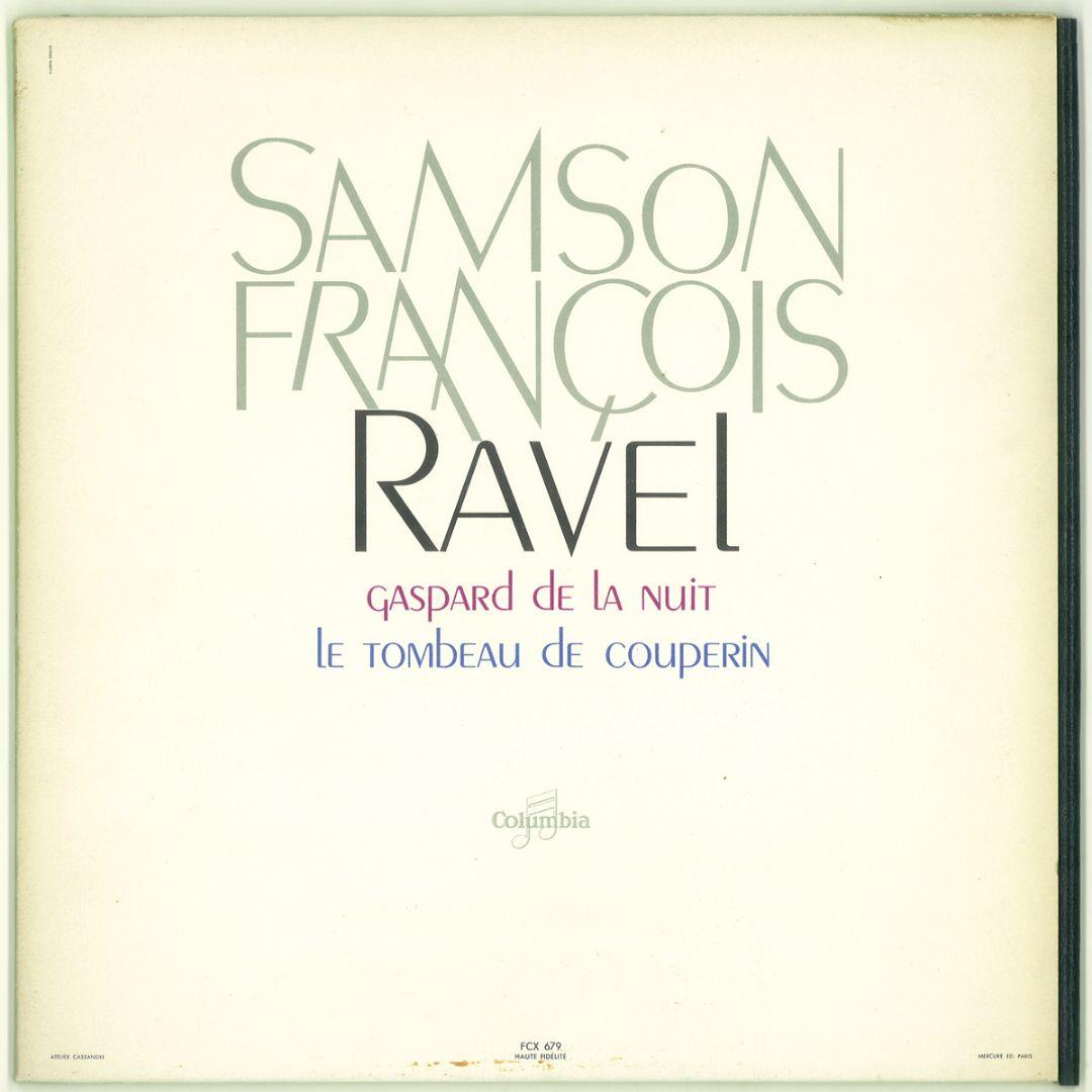 仏Columbia FCX679　ラヴェル ガスパールの夜　サンソン・フランソワ