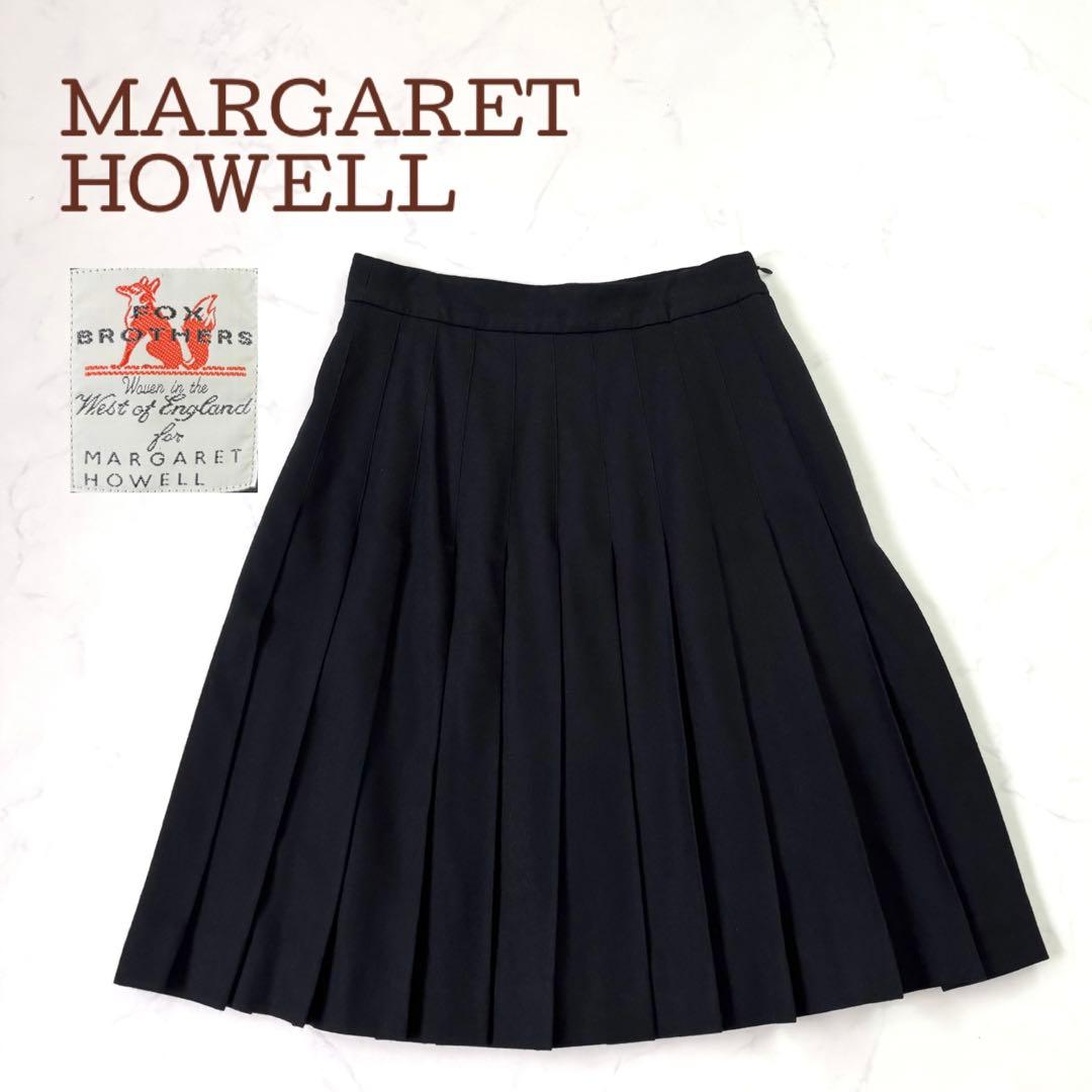 近年モデル マーガレットハウエル×フォックスブラザーズ ウール プリーツスカート