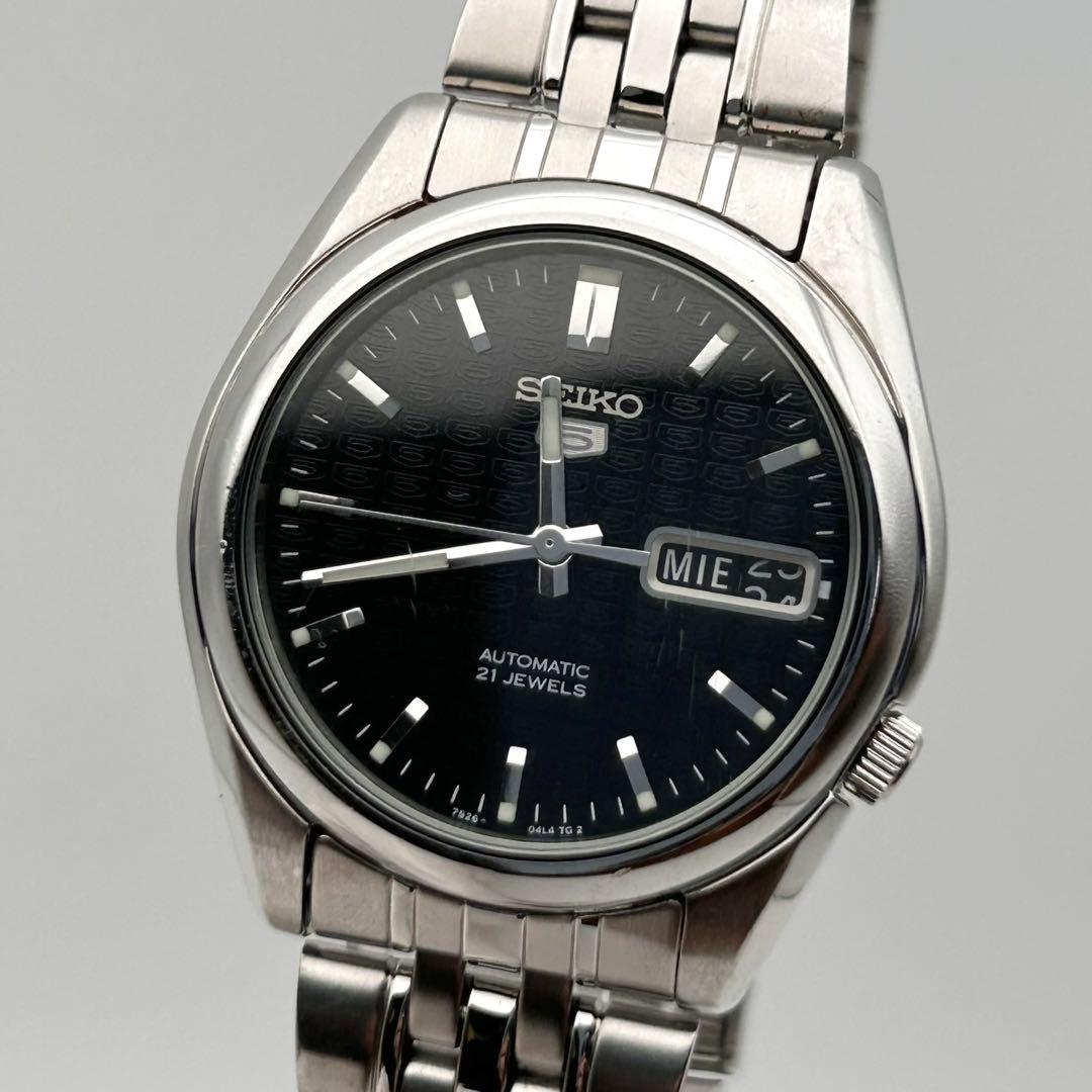 【稼働】SEIKO 5 セイコー 7S26-01V0 自動巻き 裏スケ メンズ
