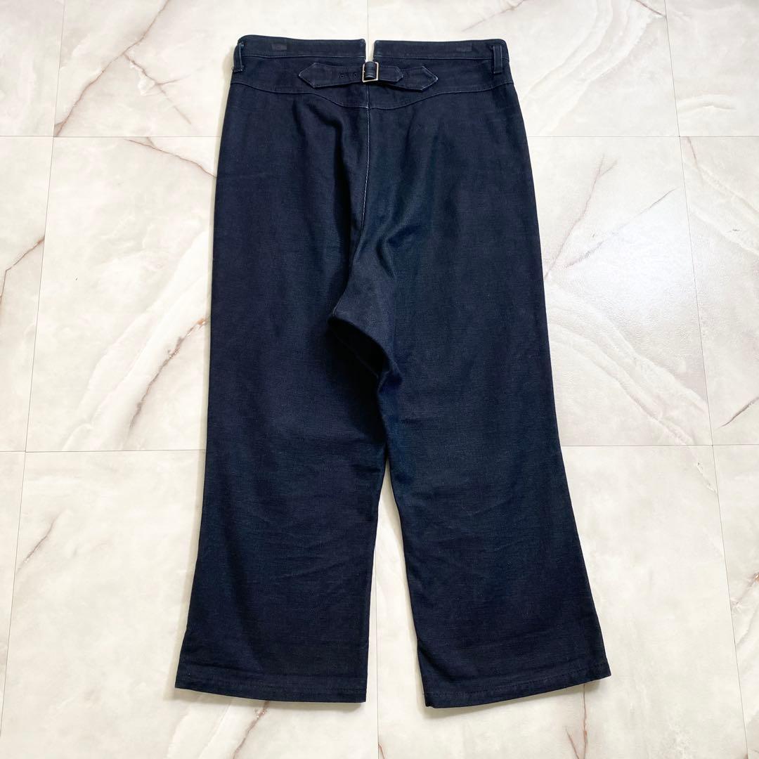 A15597 美品 トリココムデギャルソン シンチバックサルエルデニム 濃紺M