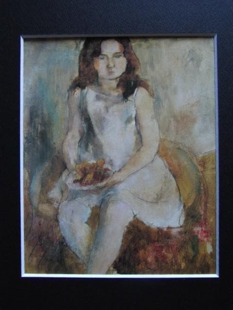 ジュール・パスキン、果物を持つ少女、希少な画集より、状態良好、新品高級額