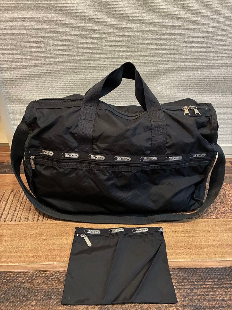 新品同　レスポートサック ボストンバッグ　オールブラック