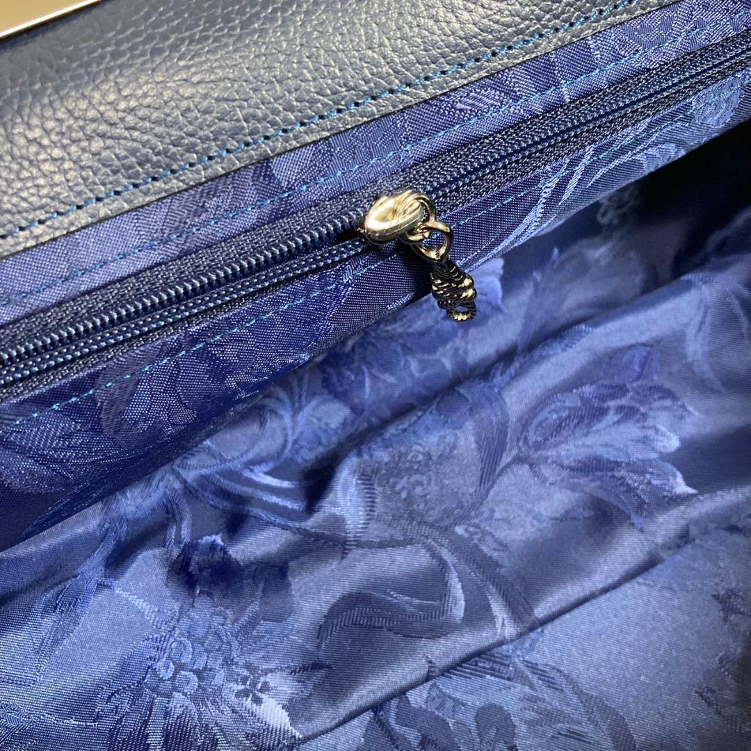 未使用タグ付 ThinkBee！ゴブラン織 ノクターンローズ がま口ハンドバッグ