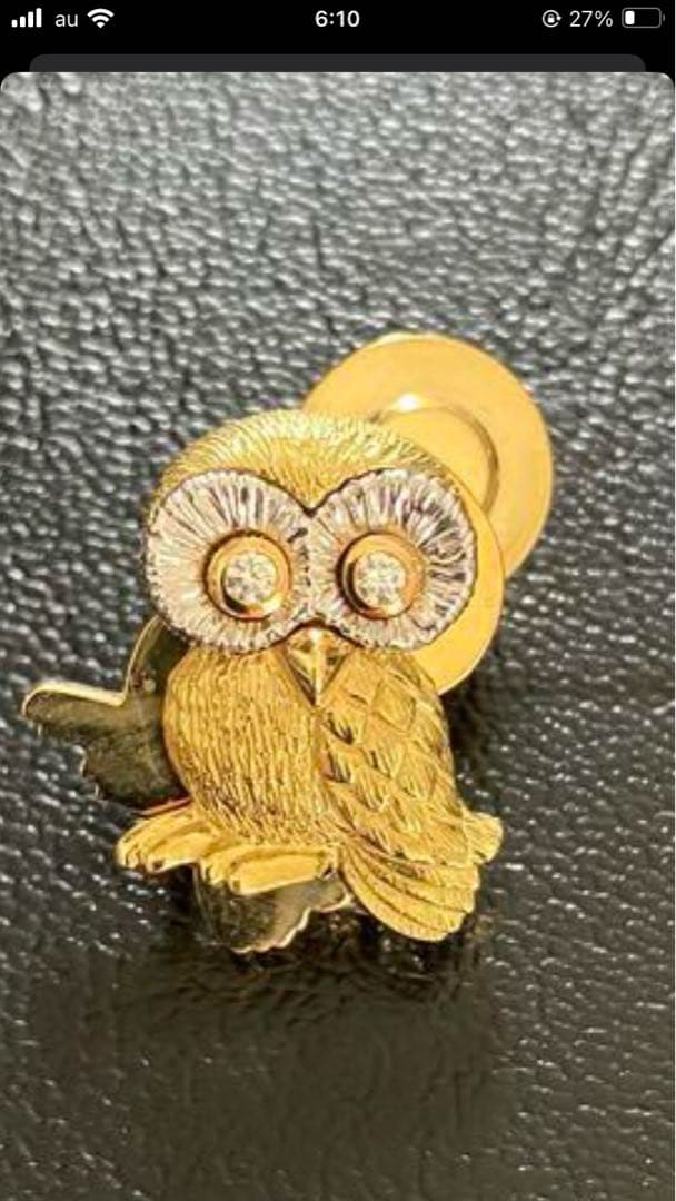 Ｋ18フクロウ ブローチ 約2センチ