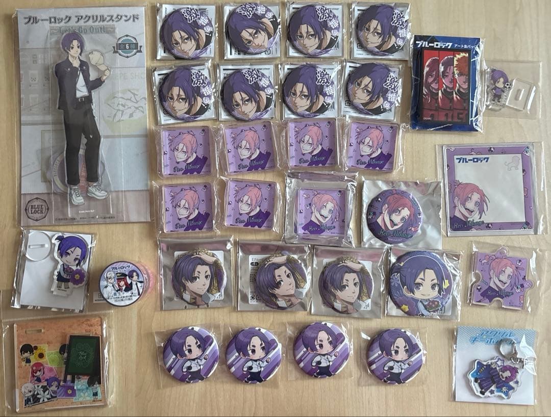 ブルーロック 御影 玲王 アクリルスタンド アクリルブロック 缶バッジ