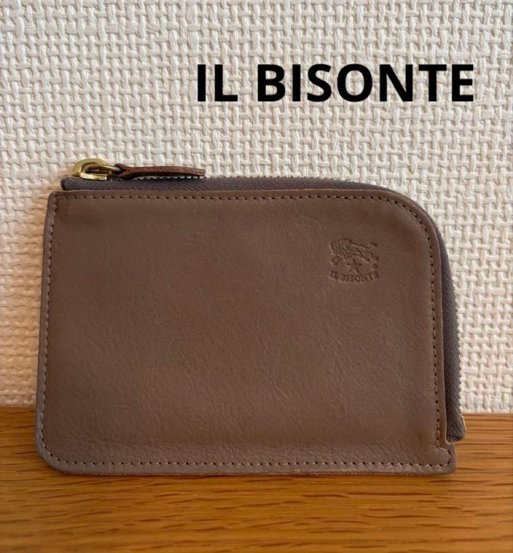 IL BISONTE イルビゾンテ　L字ファスナーケース　グレージュ
