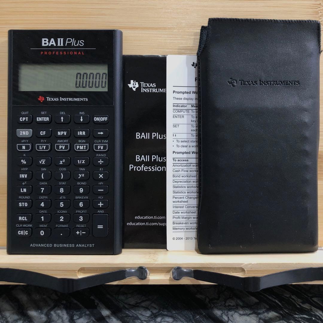 美品　関数電卓 CFA受験用 BA Ⅱ Plus professional