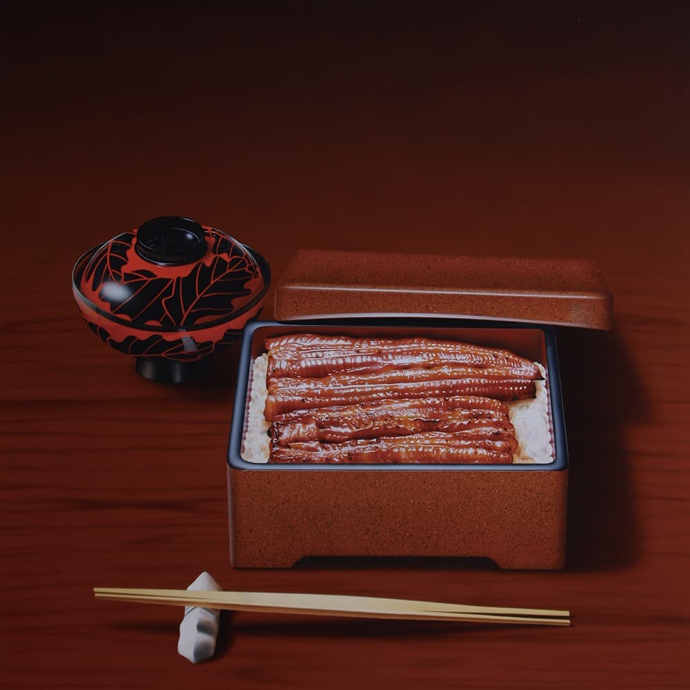 イラストの原画　うな重　土用丑の日のポスター　パネル入り