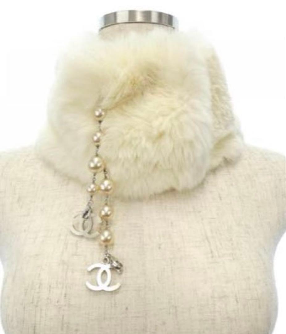 シャネル　ラパン　ファーマフラー