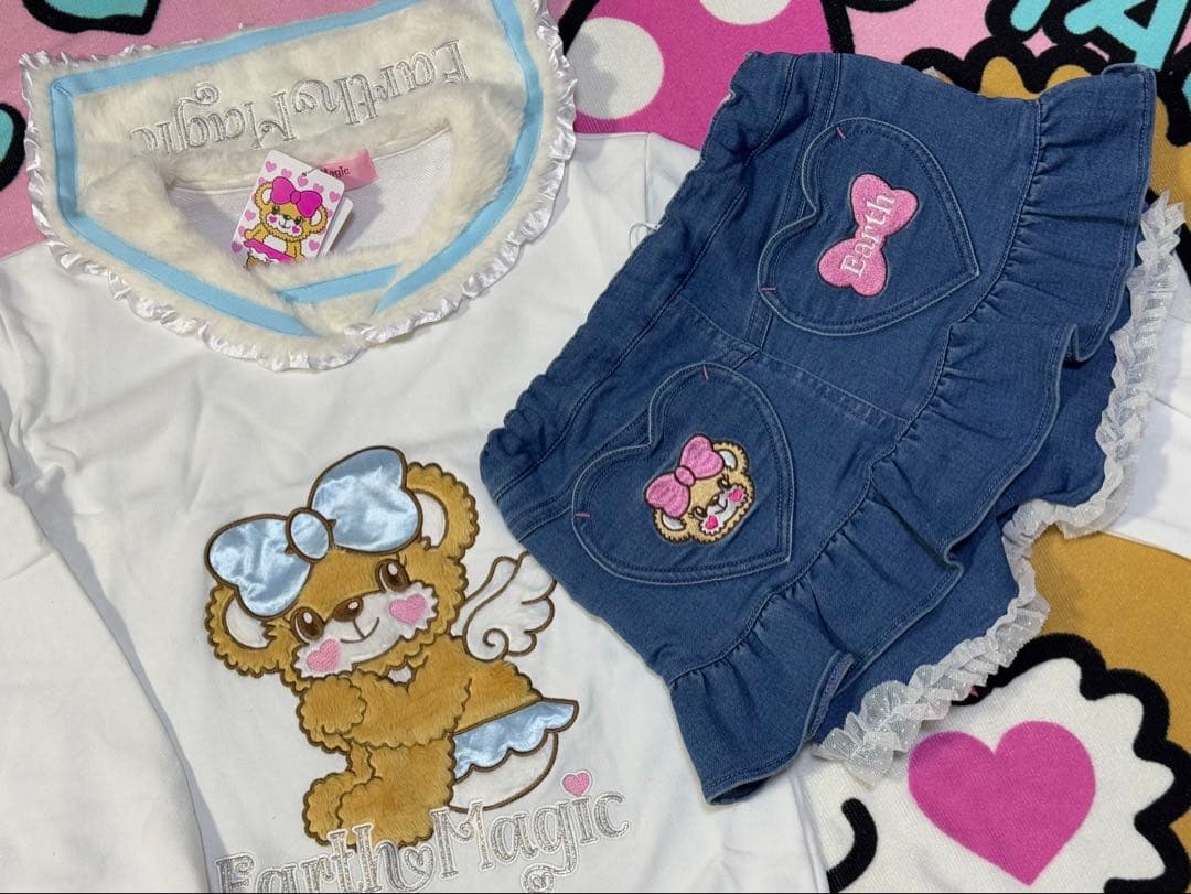 アースマジック 新品 セーラートレーナー・デニムスカパン 140せんち