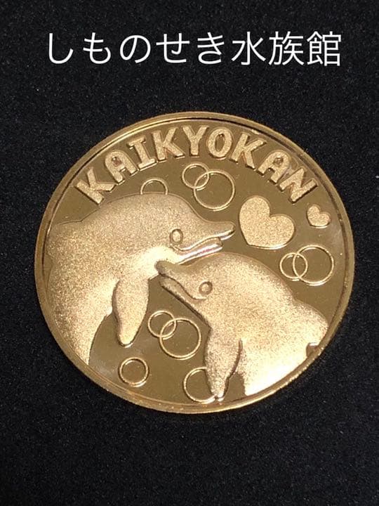 ☆山口★しものせき水族館☆イルカ1★記念メダル☆茶平工業