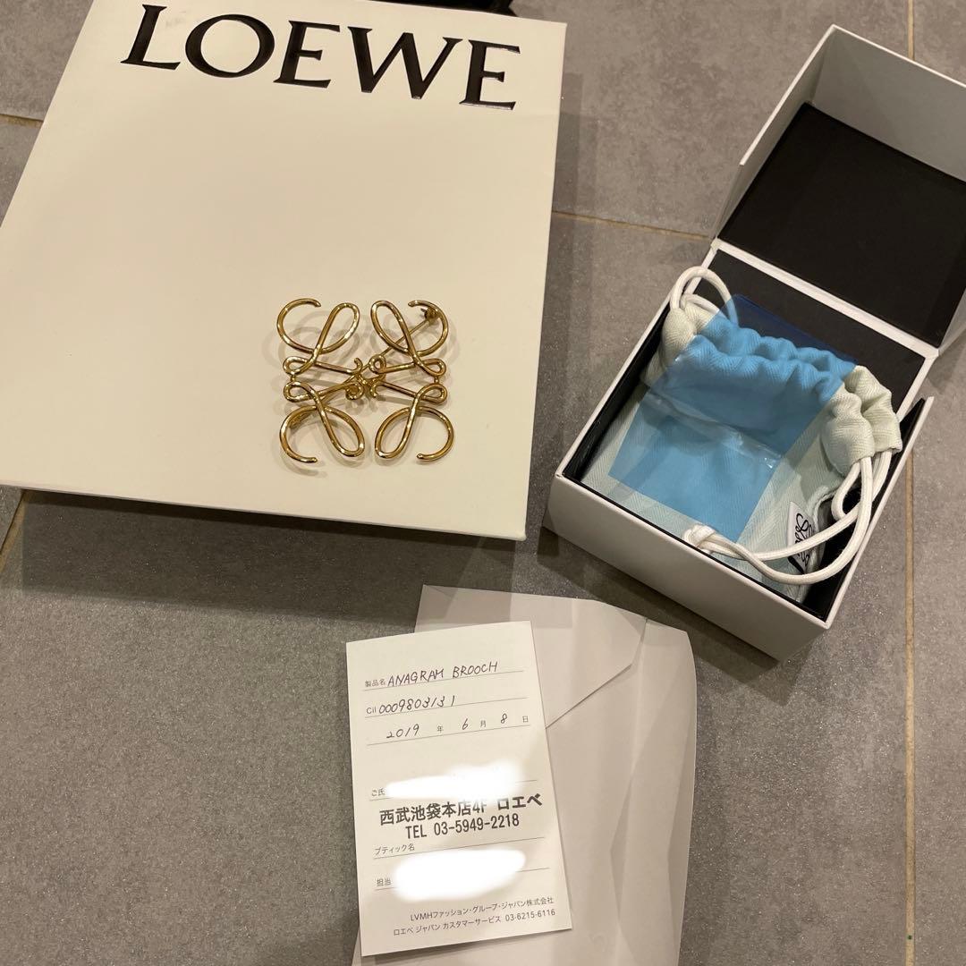 LOEWE ロエベ アナグラム　 ブローチ ゴールド