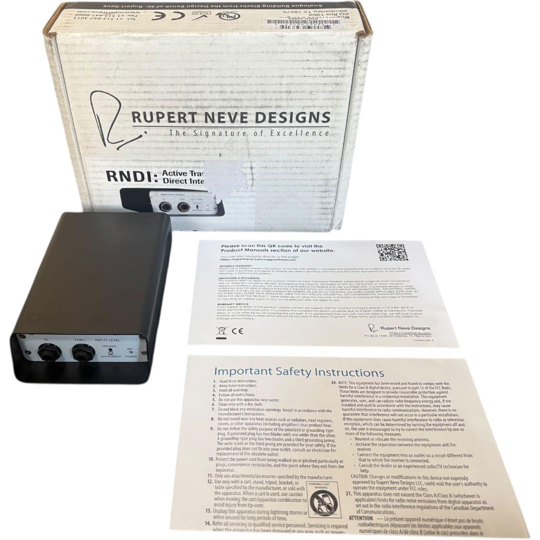 【新品未使用】Rupert Neve Designs RNDI ルパート ニーブ