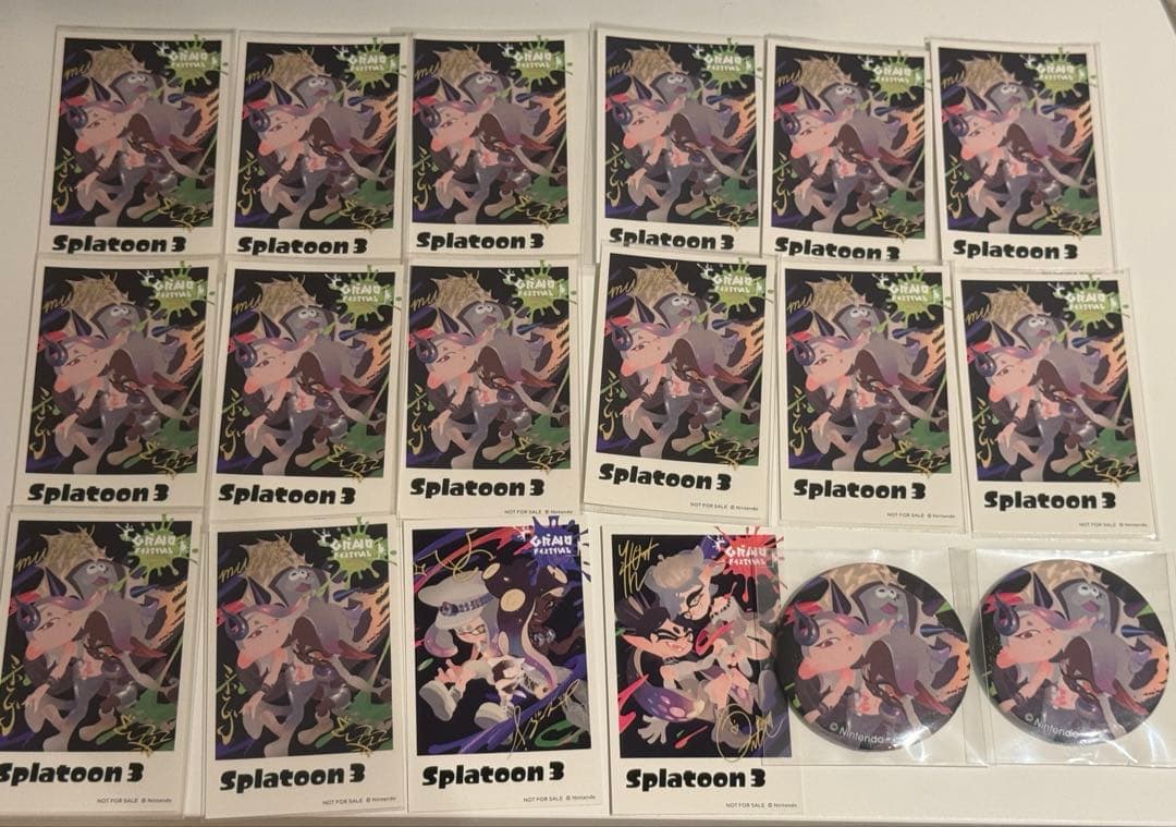 スプラトゥーン3 フェス抽選缶バッジ 購入特典セット