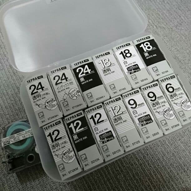 TEPRA ラベル テープ 14個