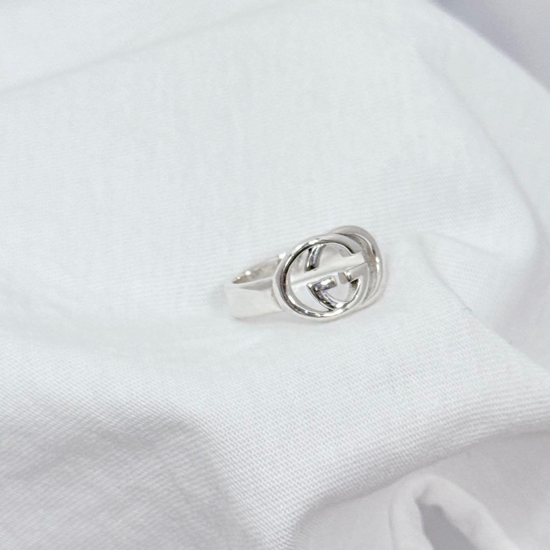GUCCI ブリット　インターロッキング　Gロゴ　リング　スリムバンド　20号