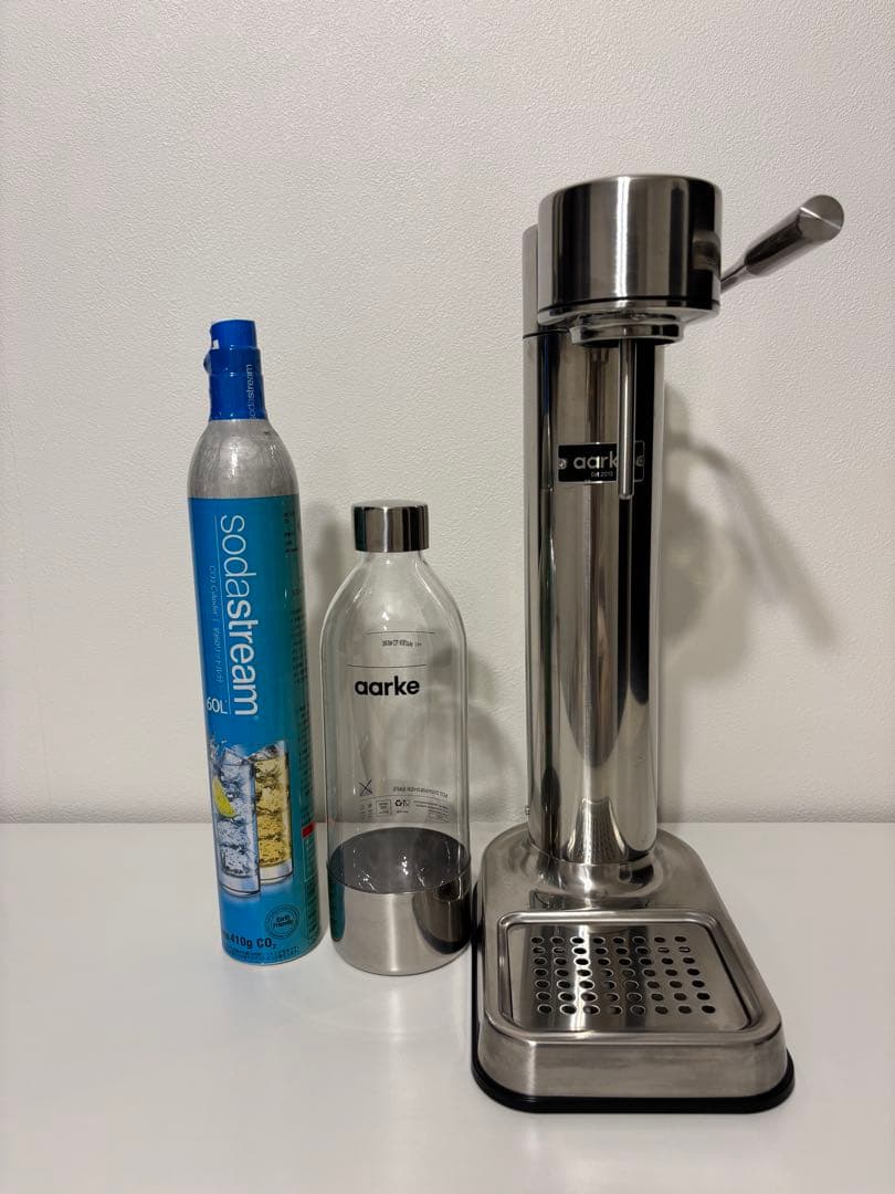 aarke ステンレススチール 炭酸水メーカー ボトル付き